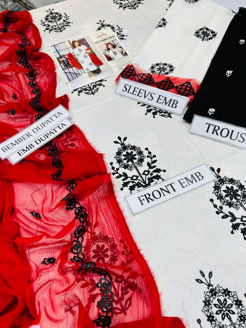 UMZAY LUXURY EMBROIDERED 3PC