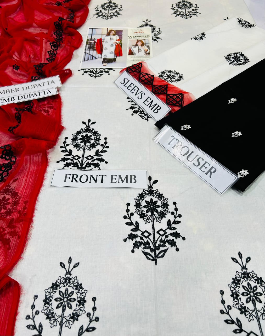 UMZAY LUXURY EMBROIDERED 3PC