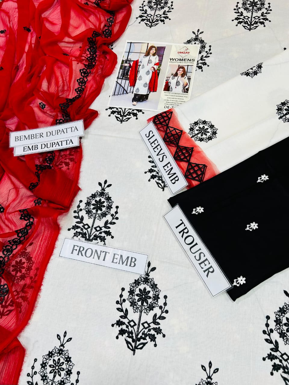 UMZAY LUXURY EMBROIDERED 3PC