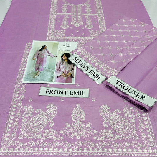 UMZAY LAWN FANCY EMBROIDED 2PC