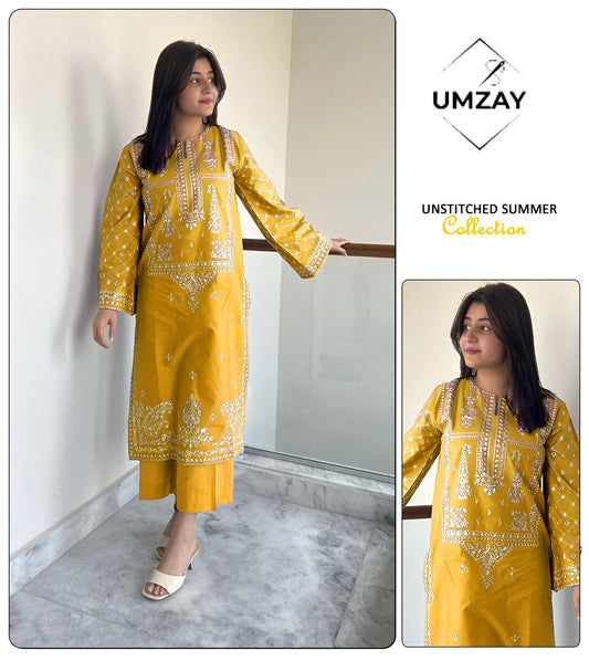 UMZAY LAWN FANCY EMBROIDED 2PC