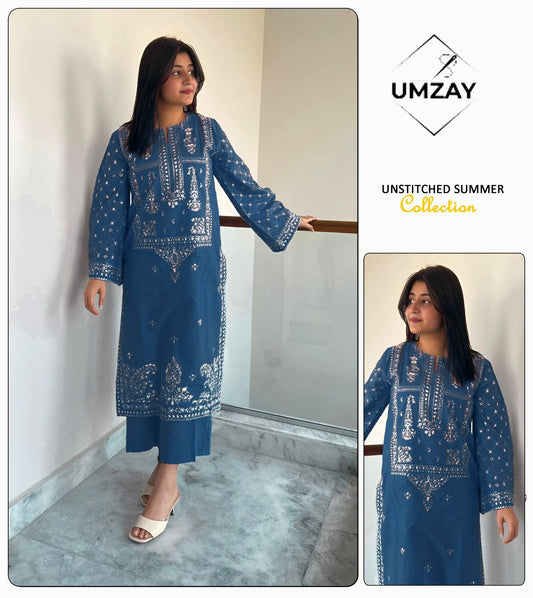 UMZAY LAWN FANCY EMBROIDED 2PC