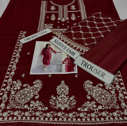 UMZAY LAWN FANCY EMBROIDED 2PC