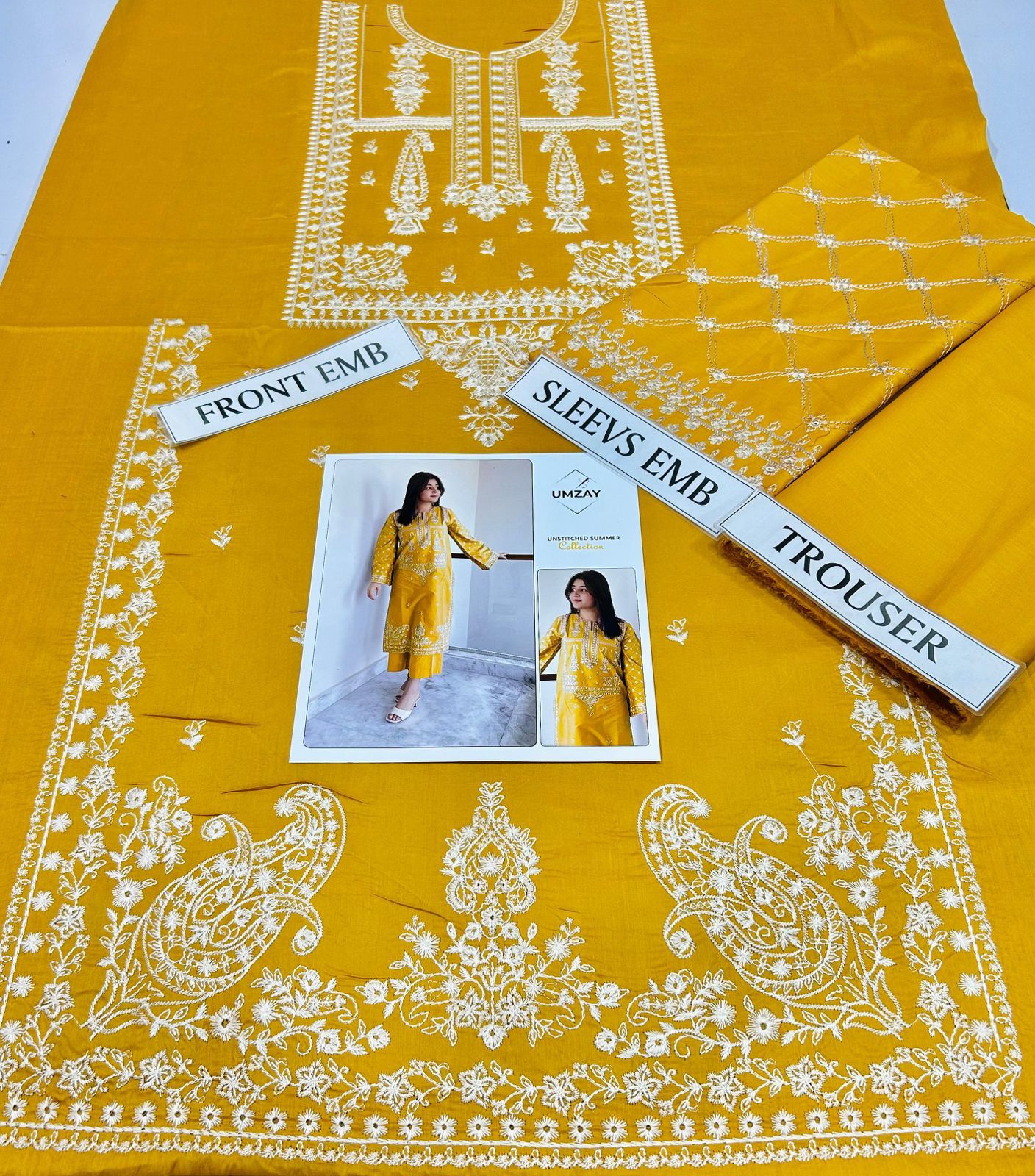 UMZAY LAWN FANCY EMBROIDED 2PC