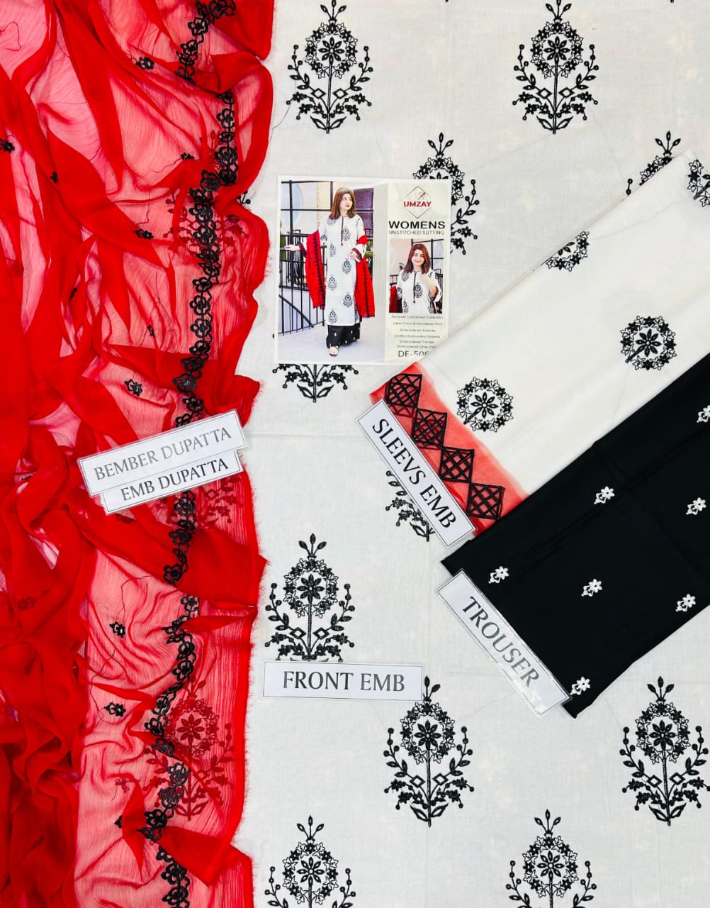 UMZAY LUXURY EMBROIDERED 3PC