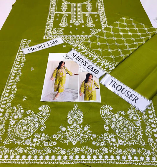 UMZAY LAWN FANCY EMBROIDED 2PC